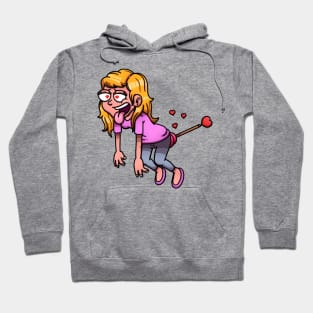 Floating Woman Shot By Cupid’s Heart Arrow Hoodie